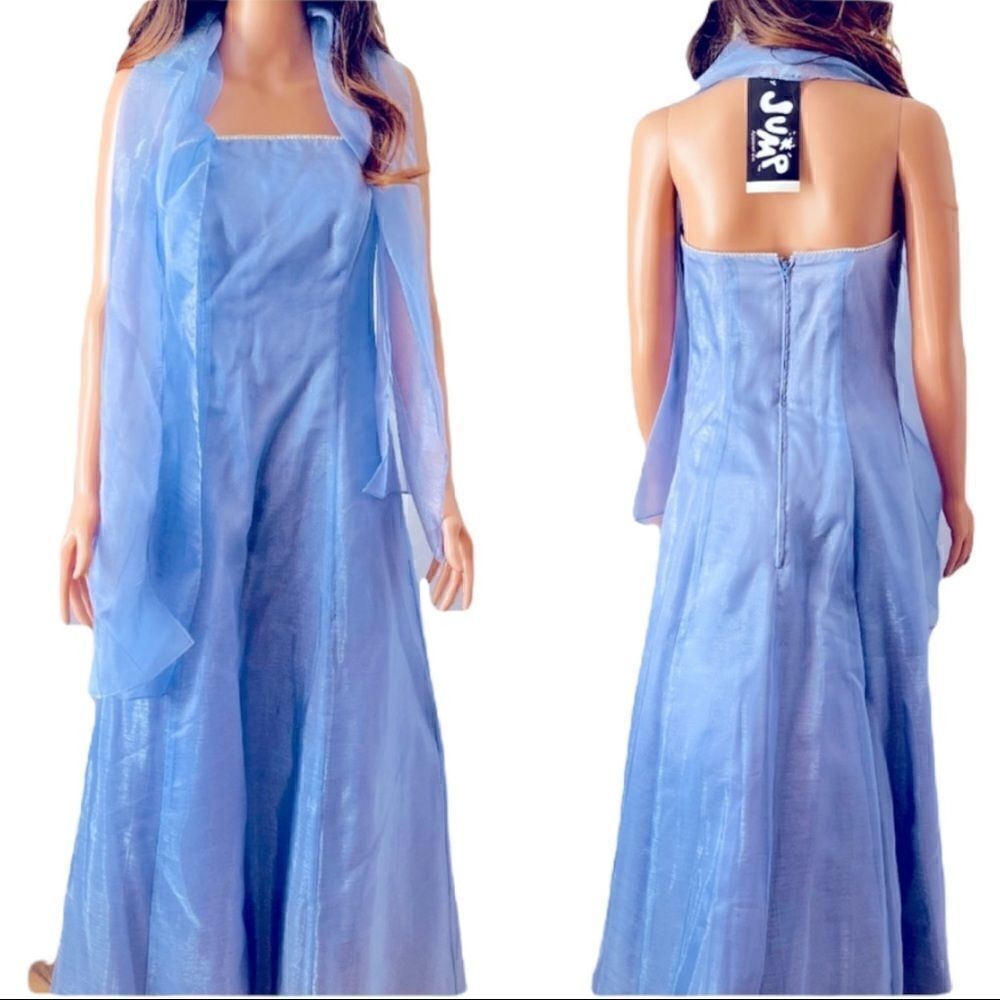 NWT JUMP 2pc BLUE Strapless Long Gown SIZE 10